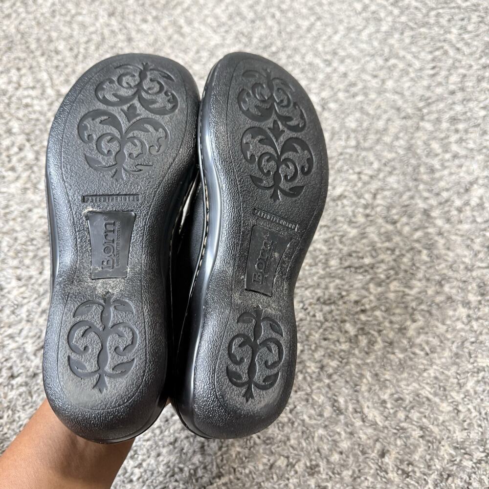 Born Women's Loafers Size 6 Shoe Black Leather Flats Comfort Career Office - Picture 5 of 8